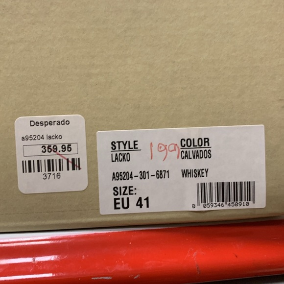 New in box A.S.98 handmade Lacko boot in whiskey. Nib. - Picture 8 of 8